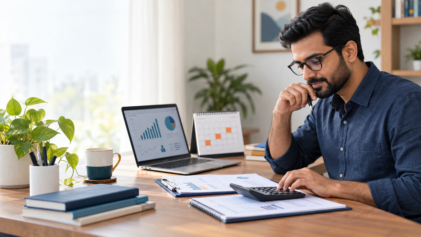 Indian taxpayer calculating the September 2026 advance tax instalment