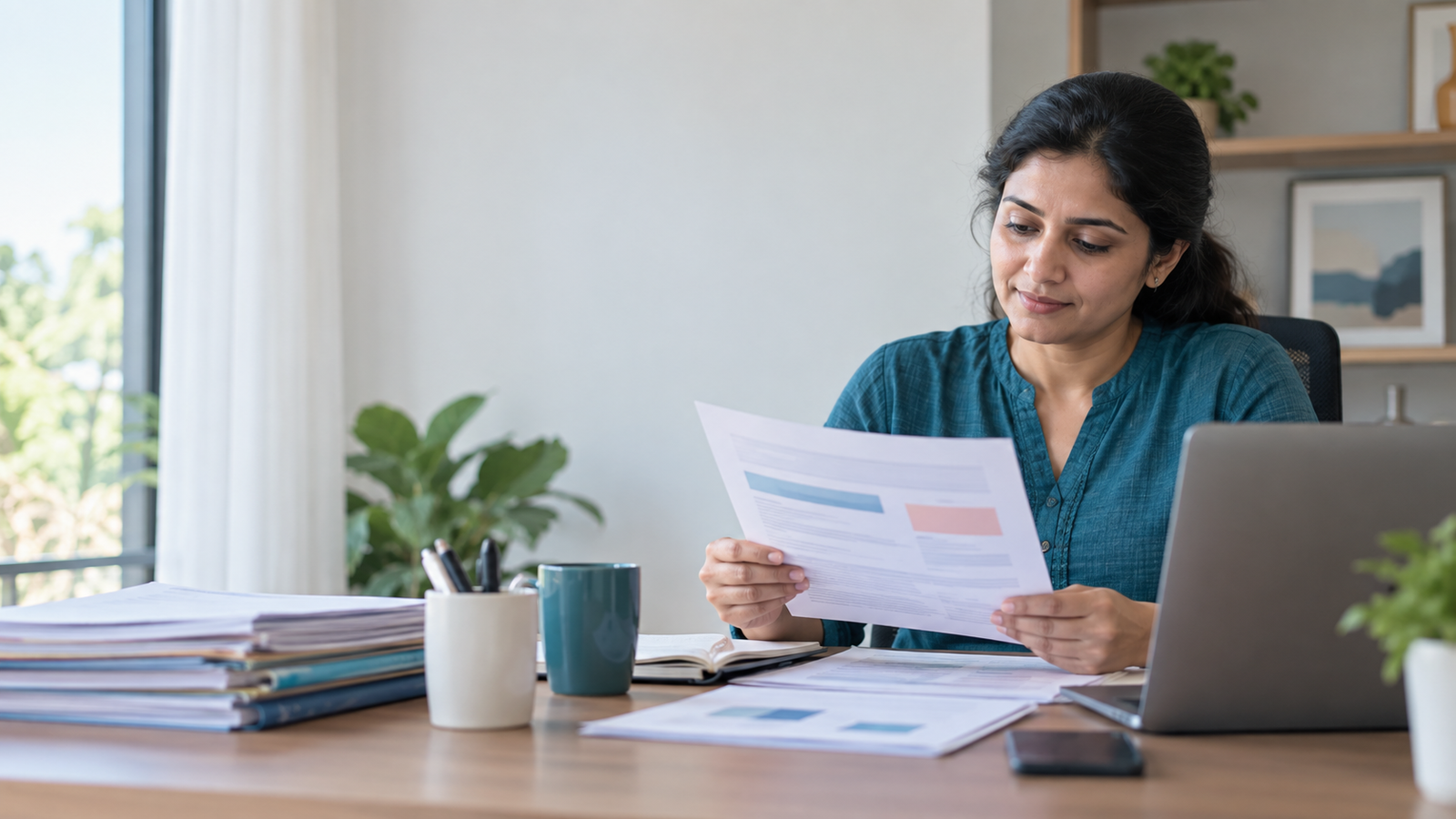 Indian policyholder reviewing health-insurance claim documents before filing a grievance